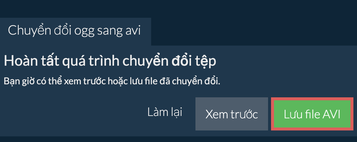 Chuyển đổi thành AVI