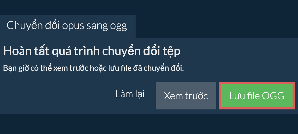 Chuyển đổi thành OGG