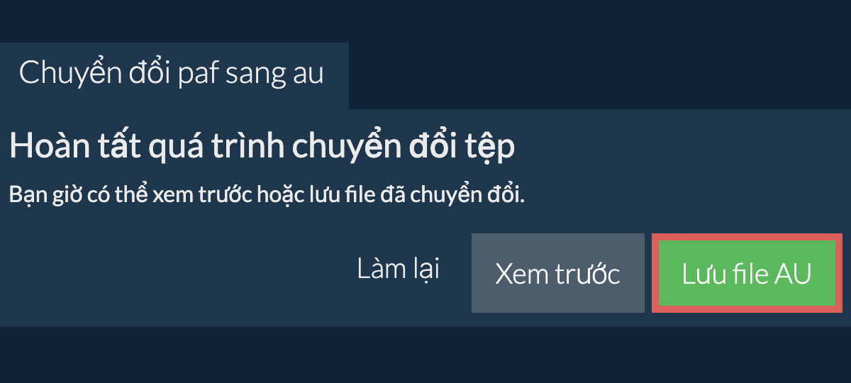 Chuyển đổi thành AU