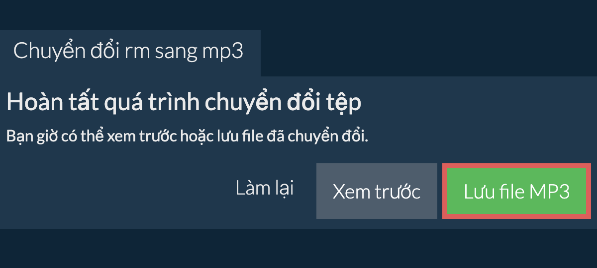 Chuyển đổi thành MP3