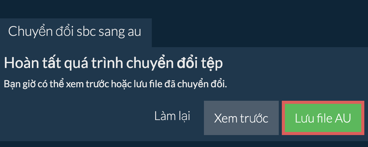 Chuyển đổi thành AU