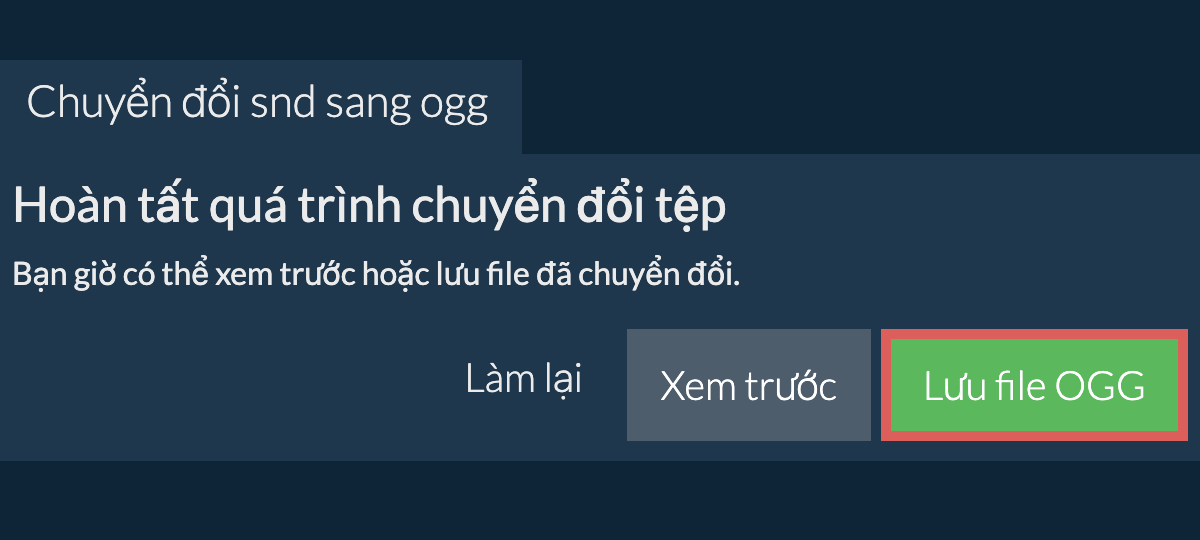 Chuyển đổi thành OGG