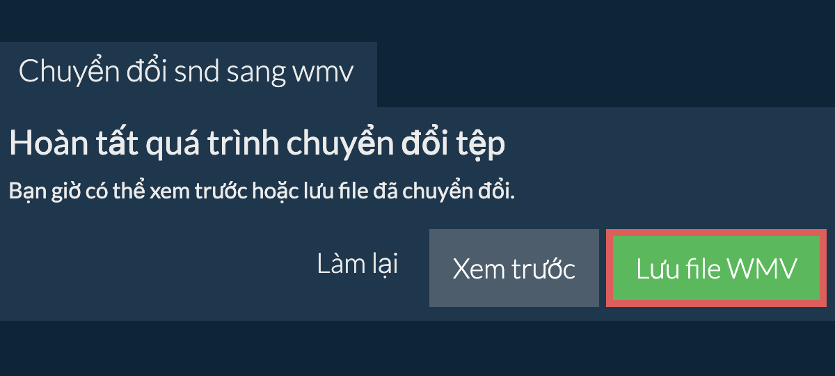 Chuyển đổi thành WMV