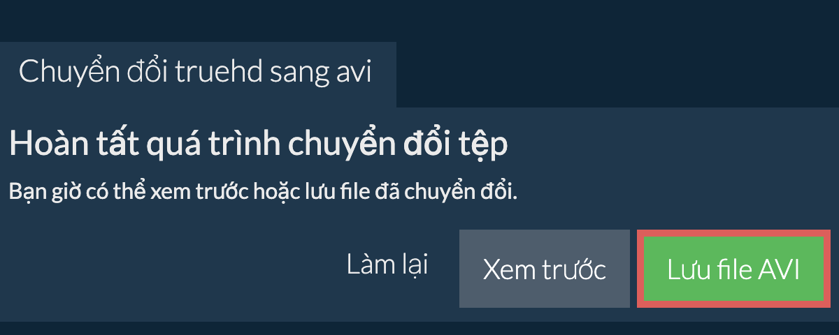 Chuyển đổi thành AVI