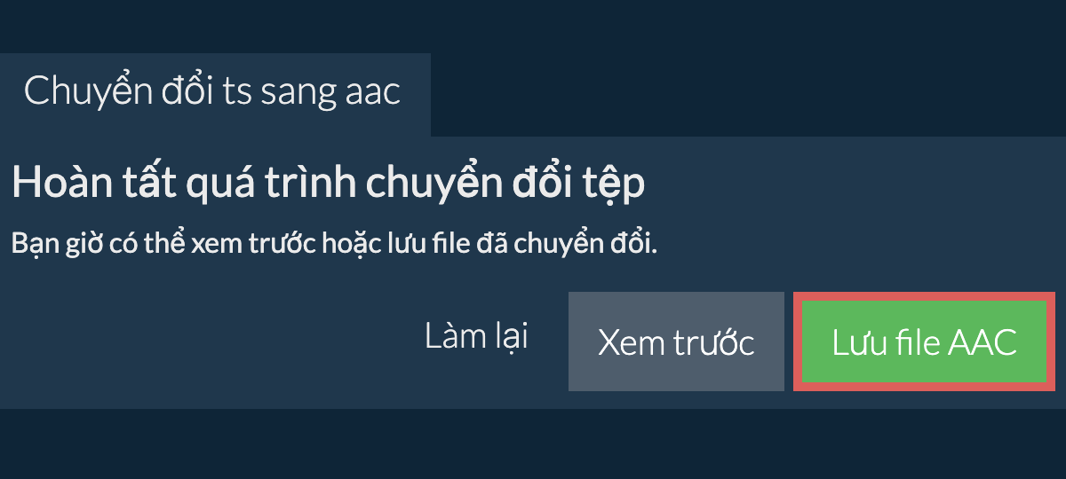 Chuyển đổi thành AAC