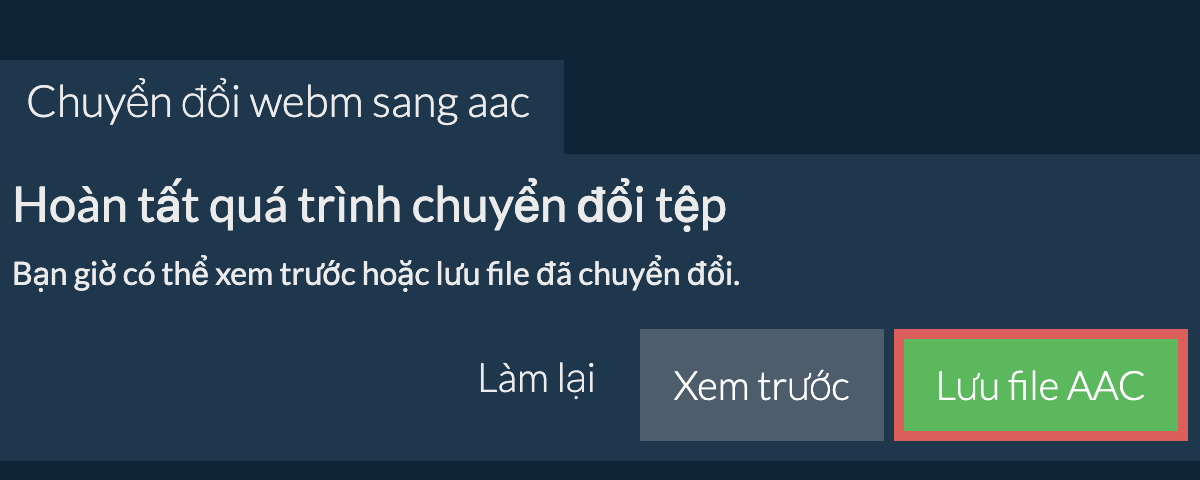 Chuyển đổi thành AAC