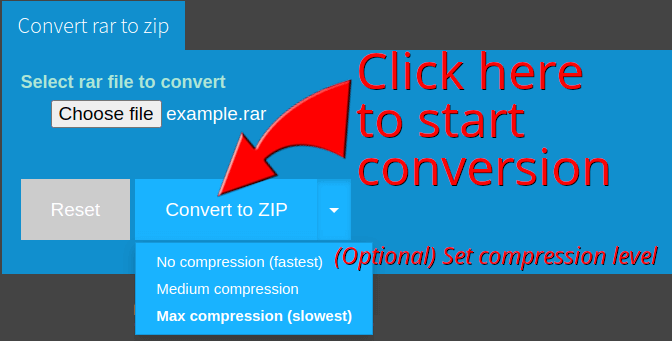 zipx to rar converter online