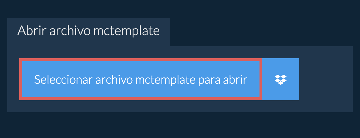 Abrir archivo mctemplate