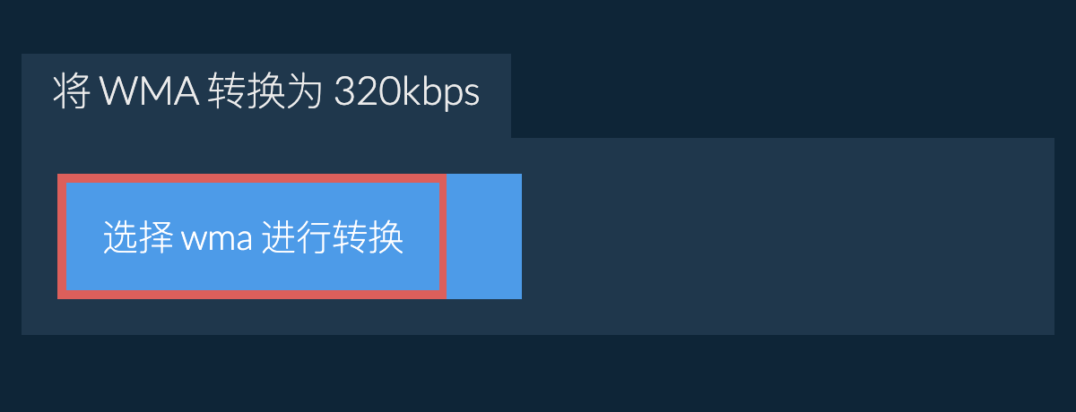 选择 wma 进行转换