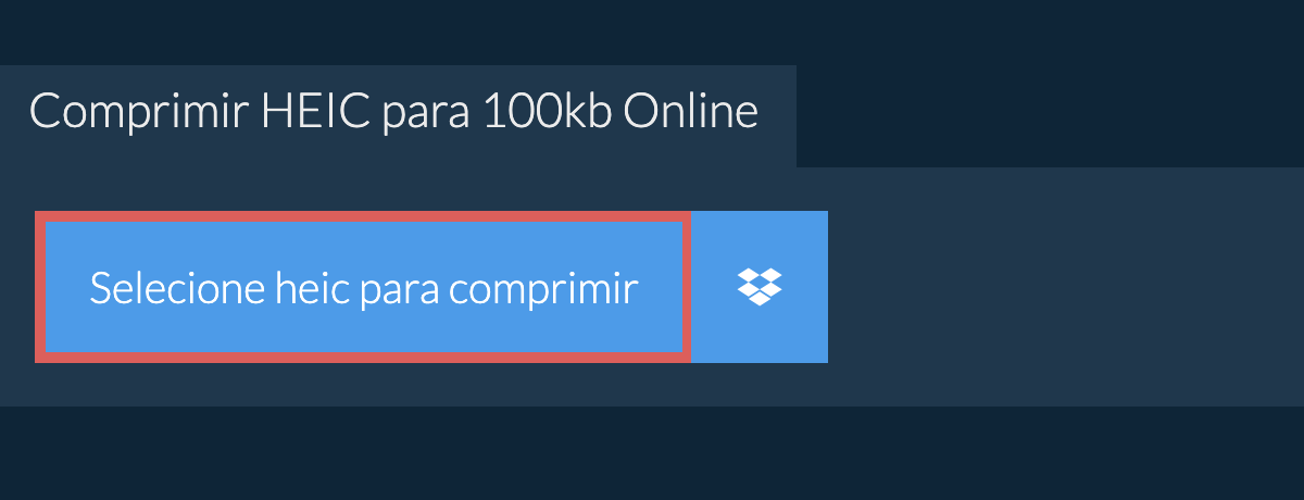 Comprimir heic para 100kb Online