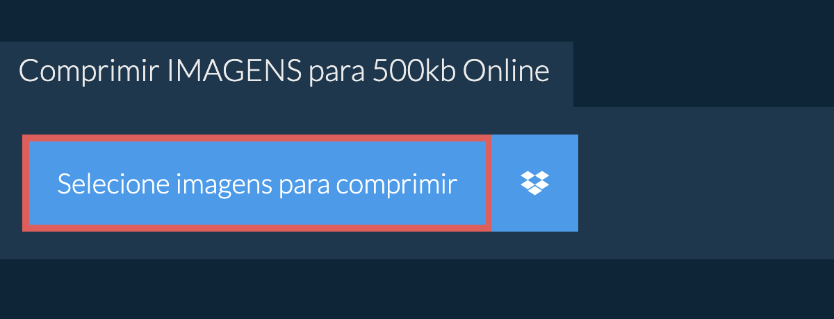 Comprimir imagens para 500kb Online