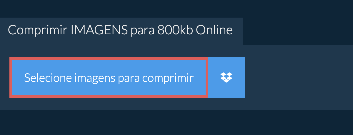 Comprimir imagens para 800kb Online