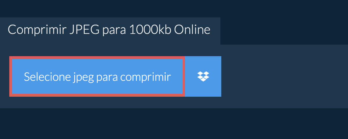 Comprimir jpeg para 1000kb Online