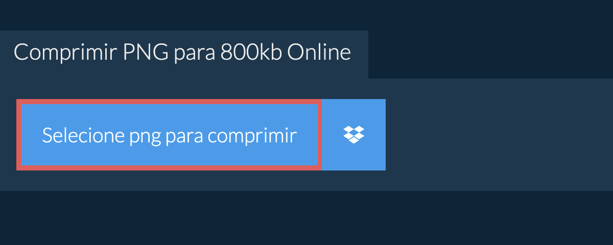 Comprimir png para 800kb Online