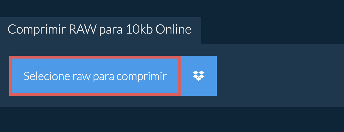 Comprimir raw para 10kb Online