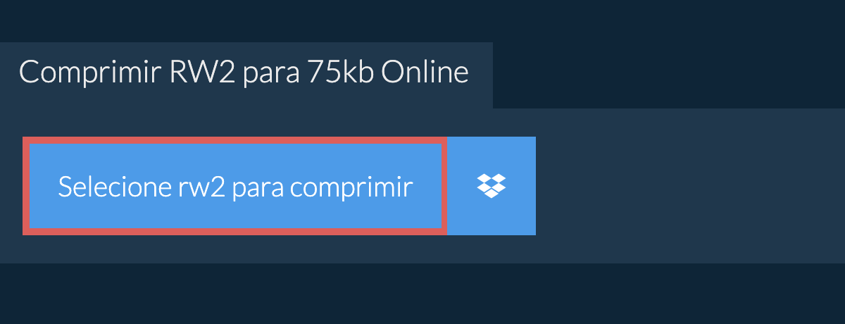 Comprimir rw2 para 75kb Online