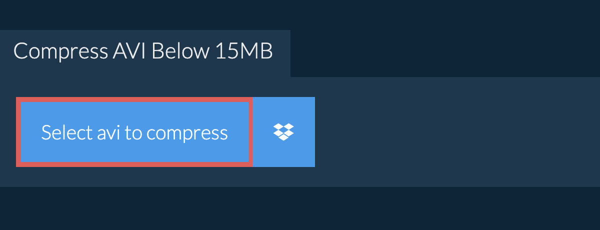 Compress avi Below 15MB