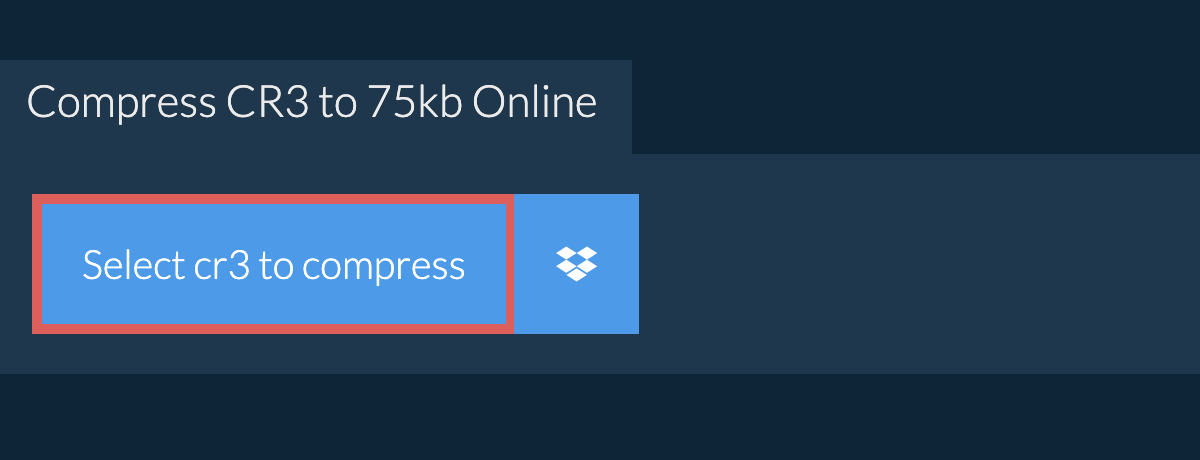 Compress cr3 to 75kb Online