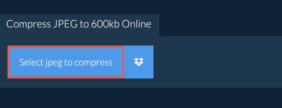 Compress jpeg to 600kb Online