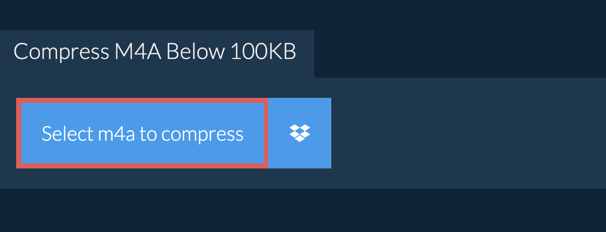 Compress m4a Below 100KB