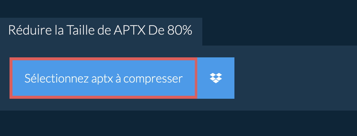 Réduire la Taille de aptx De 80%