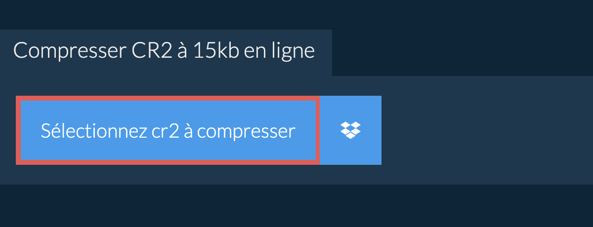 Compresser cr2 à 15kb en ligne