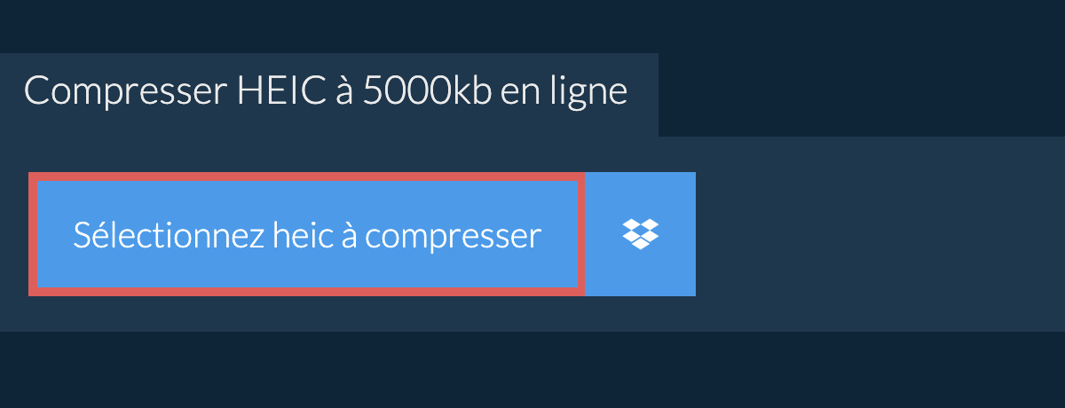 Compresser heic à 5000kb en ligne