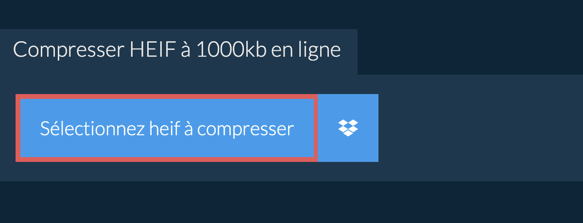 Compresser heif à 1000kb en ligne