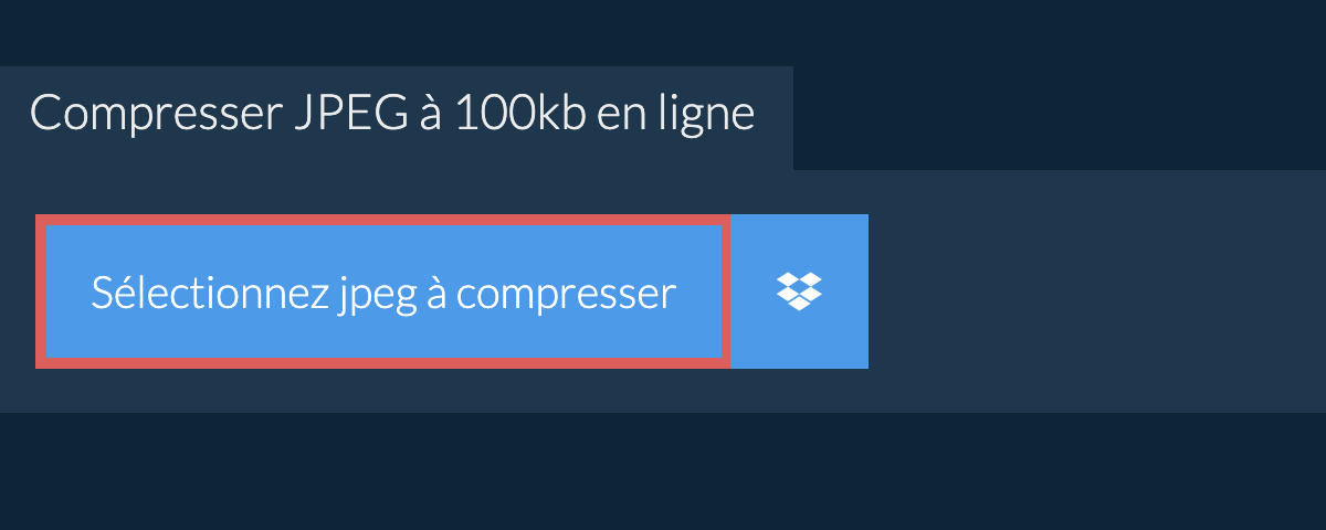 Compresser jpeg à 100kb en ligne