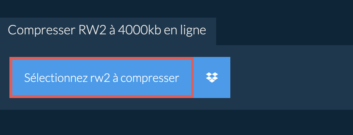 Compresser rw2 à 4000kb en ligne