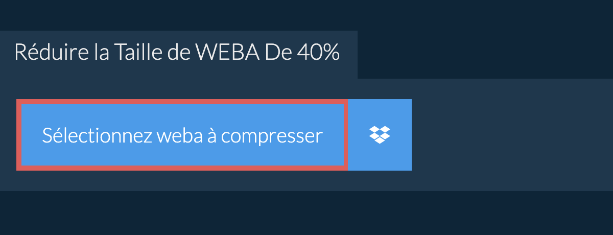 Réduire la Taille de weba De 40%