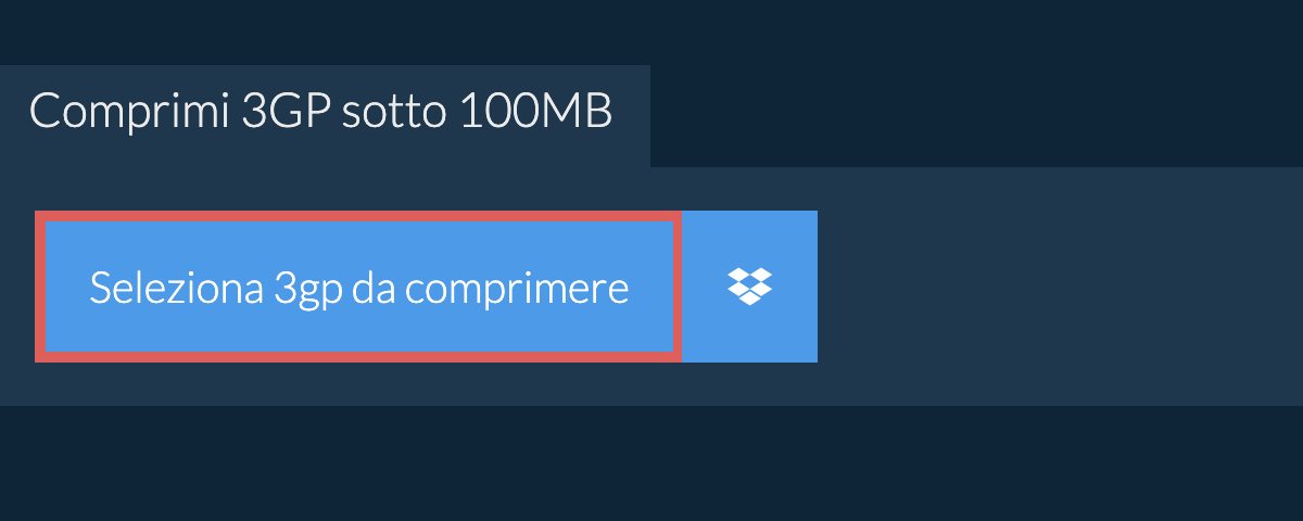 Comprimi 3gp sotto 100MB