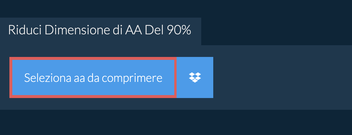 Riduci Dimensione di aa Del 90%