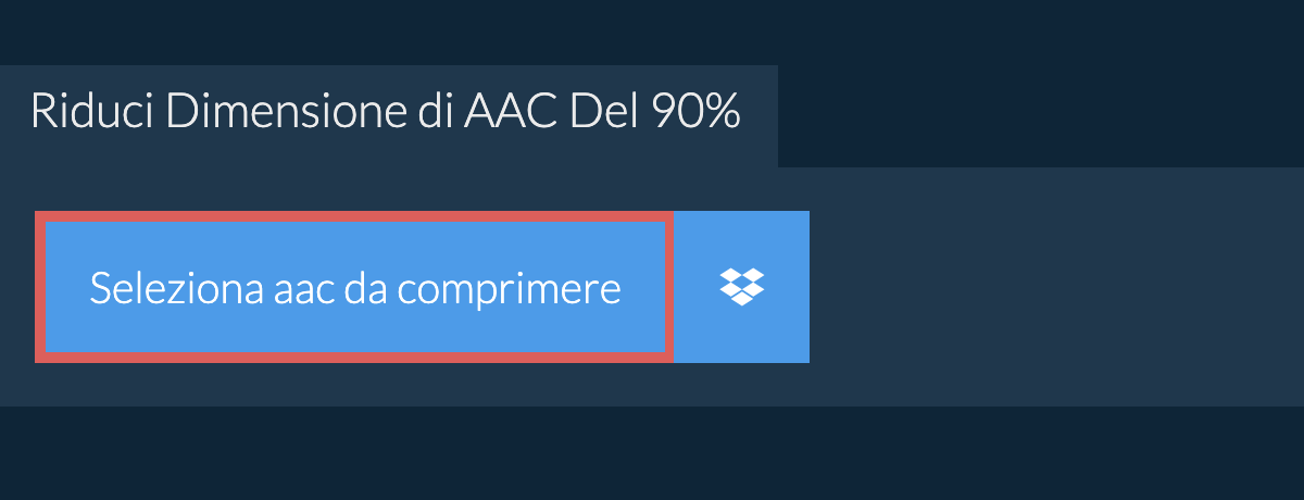 Riduci Dimensione di aac Del 90%