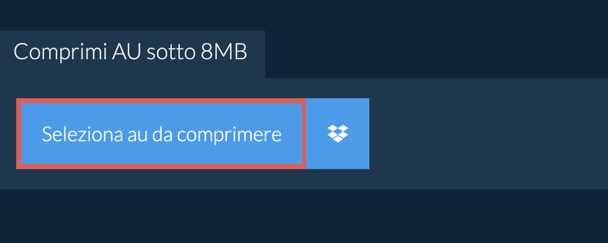 Comprimi au sotto 8MB