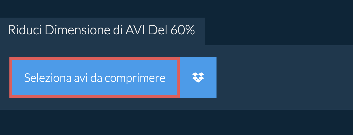 Riduci Dimensione di avi Del 60%