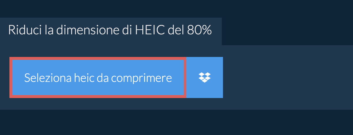 Riduci la dimensione di heic del 80%