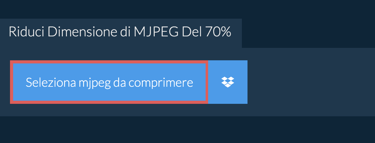 Riduci Dimensione di mjpeg Del 70%