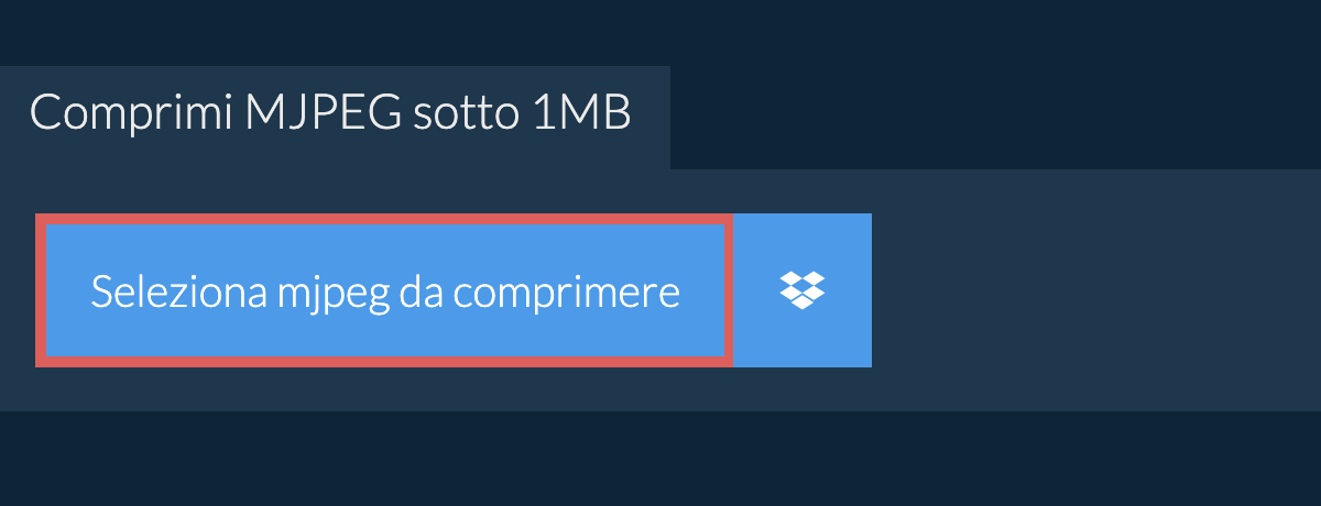 Comprimi mjpeg sotto 1MB