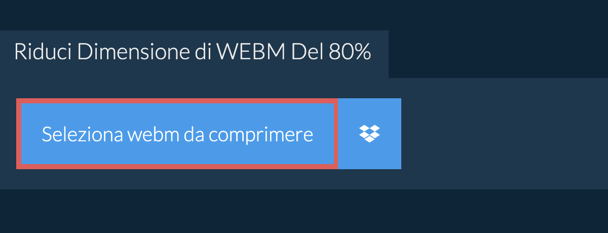 Riduci Dimensione di webm Del 80%