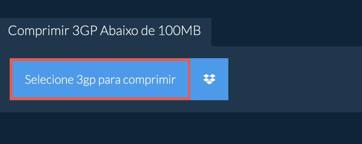 Comprimir 3gp Abaixo de 100MB