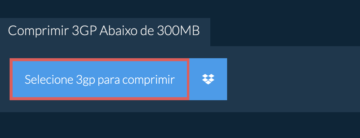 Comprimir 3gp Abaixo de 300MB