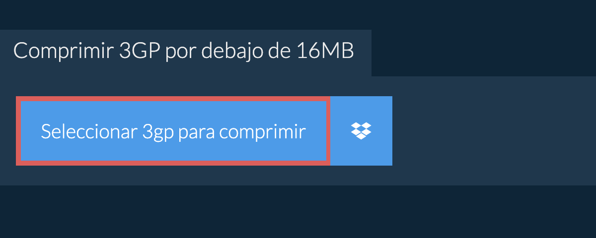 Comprimir 3gp por debajo de 16MB