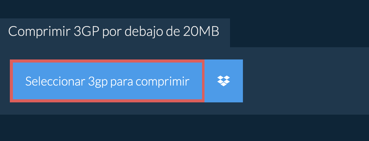 Comprimir 3gp por debajo de 20MB