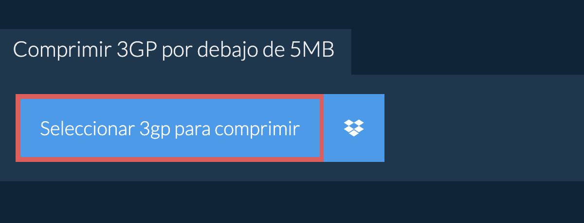 Comprimir 3gp por debajo de 5MB