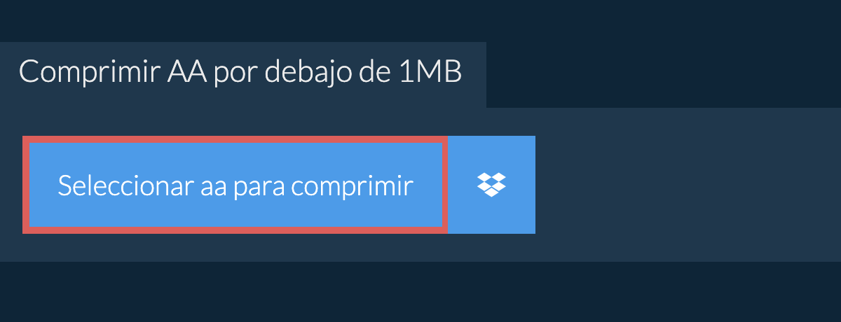 Comprimir aa por debajo de 1MB