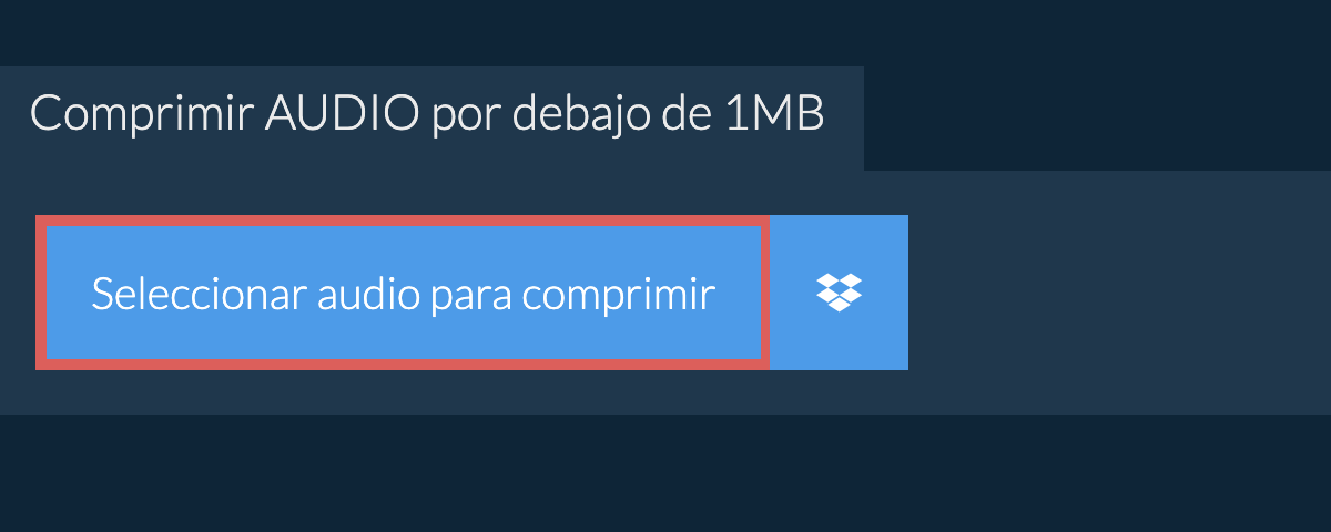 Comprimir audio por debajo de 1MB