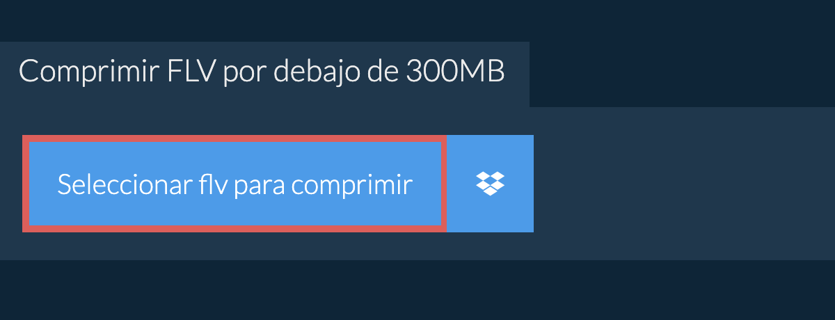 Comprimir flv por debajo de 300MB