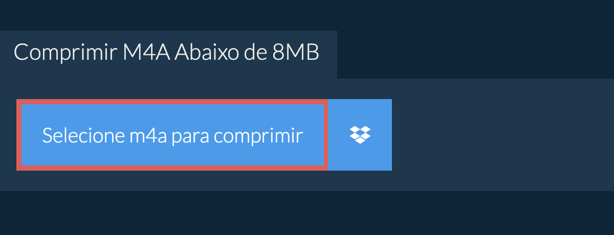 Comprimir m4a Abaixo de 8MB