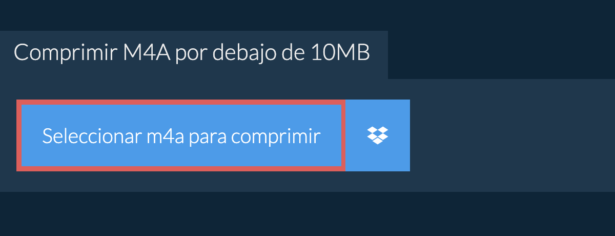 Comprimir m4a por debajo de 10MB